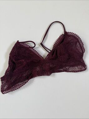 Victoria's Secret Lace Bralette in Deep Wine